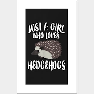 Just A Girl Who Loves Hedgehogs Owner Lover Gift Posters and Art